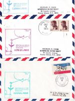 USA - PanAm Firstflight Dallas/Fort Worth - Melbourne 3 Belege 1975
