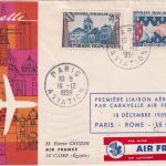 Frankreich - Air France Caravelle 1re Liaison Aerienne Paris Rom Kairo 1959