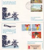 Mauritius - Air Mauritius Firstflight Port Louis Zürich u. retour+Zuleitung 1983