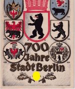DR - 700 Jahre Stadt Berlin farbige Sonderkarte SST Fahrbares Postamt 1937