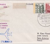 Berlin - 15+20 Pfg. Bauwerke Privatganzsache/Lupo-Drucksache n. FRANKREICH 1966