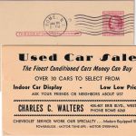 USA - 2 C. Ganzsache/Ortskarte Zudruck "Used car sale" Rome NY 1957