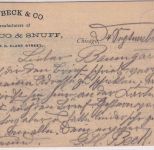 USA - 1 C. Ganzsache+Zusatz/Karte Chicago - Bremen 1894 - Nachporto