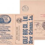 USA - 1/1 C. Antwort-Ganzsache Zudruck Gulf Bag Co. n. MEXIKO New Orleans 1897