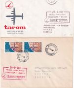 Rumänien - TAROM Firstflight Bukarest - Zürich/Basel 1965 - 2 Belege