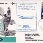 Philippinen - SABENA Firstflight Manila - Brüssel 1970 Schmuckkuvert