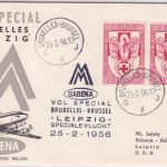Belgien - SABENA Messe-Sonderflug Brüssel - Leipzig 1956