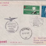 DDR - SABENA Erstflug Brüssel - Istanbul 1957 Zuleitungspost
