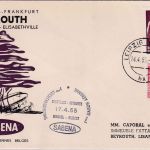 DDR - SABENA Erstflug Brüssel - Beyrouth 1955 Zuleitungspost v. Leipzig