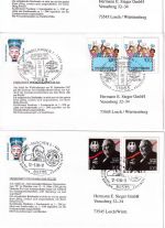 BRD - Sondermarken Ganzsachenausschnitte 25 verschiedene Belege ex 1993-1998