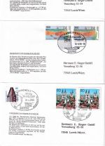 BRD - Sondermarken Ganzsachenausschnitte 25 verschiedene Belege ex 1993-1998