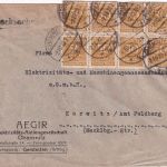 DR-Infla - 50 Tsd. Ziffer 8er-block Drucksache Chemnitz - Karwirtz 2.10.23