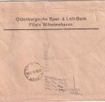 DR-Infla - 2x10 Mio. u.a. Korbdeckel Einschfreiben (3. Gew.stufe) Wilhelmshaven