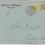 DR-Infla - 10 Mrd. Korbdeckel Brief/4-fach-Tarif Flensburg Grevesmühlen 30.11.23