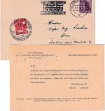 All.Bes. - American Overseas Airlines Karte SST/Maschstpl. Flugeröffnung 1948