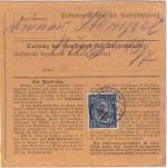 DR-Infla - 4x2 1/2 M. By-Abschied/Dienst ua Paketkarte Selbstbucher München 1922