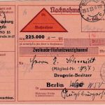 DR-Infla - Berlin NO 55 29.8.23 roter Ra2 Gebühr bezahlt Orts-Nachnahmekarte