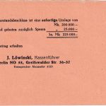 DR-Infla - Berlin NO 55 29.8.23 roter Ra2 Gebühr bezahlt Orts-Nachnahmekarte