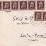 Bayern - 8x3 Pfg. Luitpold Brief/Grenzverkehr i.d. SCHWEIZ Lindau - Lachen 1911