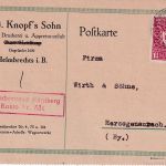 DR-Infla - 1 1/4 M. Gewerbeschau d-Farbe (!) Karte Helmbrechts 31.5.22