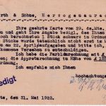 DR-Infla - 1 1/4 M. Gewerbeschau d-Farbe (!) Karte Helmbrechts 31.5.22