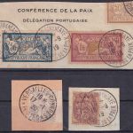 Frankreich - St. Germain/Versailles Congress de La Paix 1919/1920 4 Briefstck.