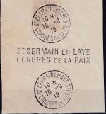 Frankreich - St. Germain/Versailles Congress de La Paix 1919/1920 4 Briefstck.