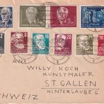 DDR - 2+1 DM Pieck u.a. Sammlerbrief i.d. SCHWEIZ Berlin-Niederschöneweide 1952