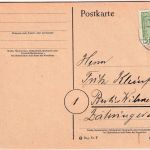 SBZ/Berlin-Brandbg. - 5 Pfg. dst. Ortskarte (Postamt) Berlin-Friedenau 26.1.46