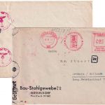 DR - Düsseldorf 10 1941 25 Pfg. AFS "Bau-Stahlgewebe" Zensurbrief n. HOLLAND