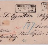 NDP - 5 Gr. gez. Paketbegleitbrief (Vds.) Ra3 Hirschberg i. Schlesien 20.1.71