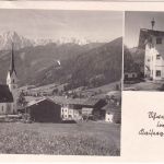 Österreich/Tirol - Schwendt Orts-/Hausansicht sw-Foto-AK gelaufen 1952