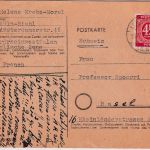 All.Bes./Kontrollrat - 45 Pfg. Ziffer Karte i.d. SCHWEIZ Leverkusen IG-Werk 1947