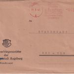 All.Bes./Kontrollrat - Augsburg 21.8.45 apt. 12 Pfg. AFS Brief/Oberbürgermeister