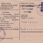 All.Bes./Kontrollrat - 6 Pfg. Ziffer Drucksache Frankfurt a/M. - Göppingen 1947