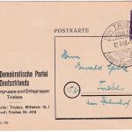 All.Bes./Kontrollrat - Triebes SST 1848 mahnt 1948 Ortsdrucksache Einladung LDP