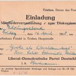All.Bes./Kontrollrat - Triebes SST 1848 mahnt 1948 Ortsdrucksache Einladung LDP