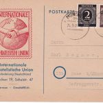 All.Bes./Kontrollrat - 2+10 Pfg. Ziffer Karte München 19 - Haar 1946