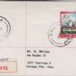 PNG - 2 K. Segelschiff Einschreibebrief Gusap - Springe 1987
