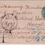 Indien - 1/2 A. Ganzsache+Zusatz Einschreibebrief/Rückschein Tiruvetipuram 1904