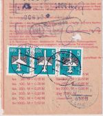 DDR - 5 Pfg. Flugpostmarke 3er-Str. Einzahlungsauftrag Mittweida 1989
