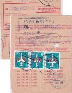 DDR - 5 Pfg. Flugpostmarke 3er-Str. Einzahlungsauftrag Mittweida 1989