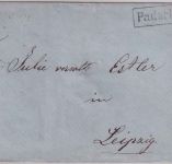 Preussen - 3 Sgr Adler Brief Stations-Ra1 Paderborn u. Bahnpost-L3 DD - Warburg
