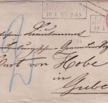 Preussen - 1 Sgr Adler Ganzsache/Brief Ra3 Carlsruh Reg.Bez. Oppeln 19.4.1865