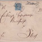 Preussen - 2 Sgr. Fr. Wilhelm Brief n. Pleß Bahnpost-Ra3 Breslau Myslowitz