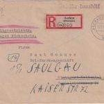 All.Bes. - Aschau 12.1.46 L1 Gebühr bezahlt Einschreibebrief gg. Rückschein