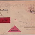 FZ - Idar-Oberstein 5.4.47 Ra2 Gebühr bezahlt Nachnahme-Wertbrief n. FFM