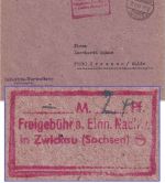 SBZ - Zwickau 3 17.7.48 sehr seltener Einnahmenachweis Ra3 Brief n. Grossen