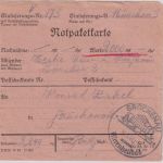 All.Bes. - Brückenau 16.5.46 Notpaketkarte für Wertpaket aus München