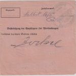 All.Bes. - Brückenau 16.5.46 Notpaketkarte für Wertpaket aus München